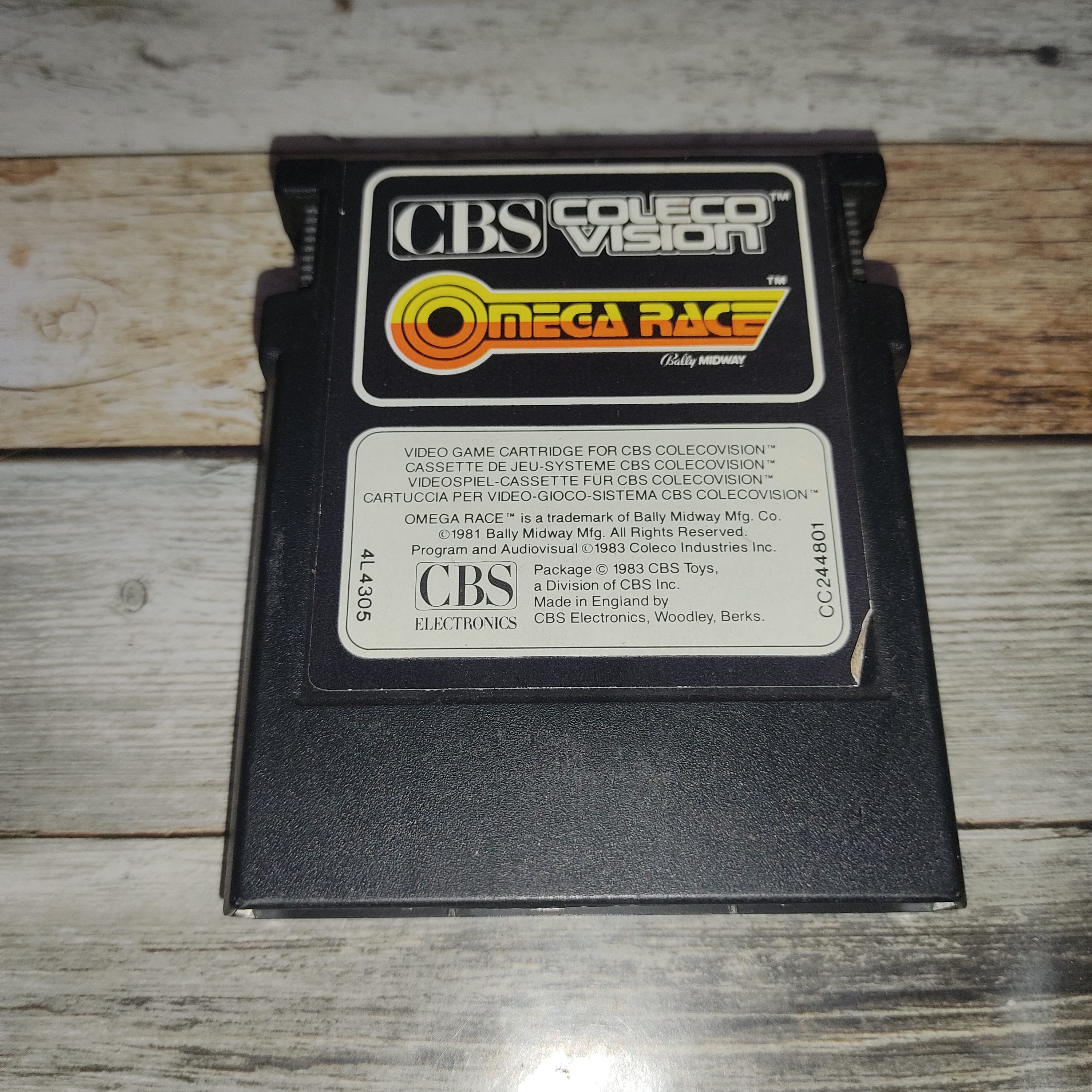 JEU Omega Race CBS COLECOVISION - BON ÉTAT