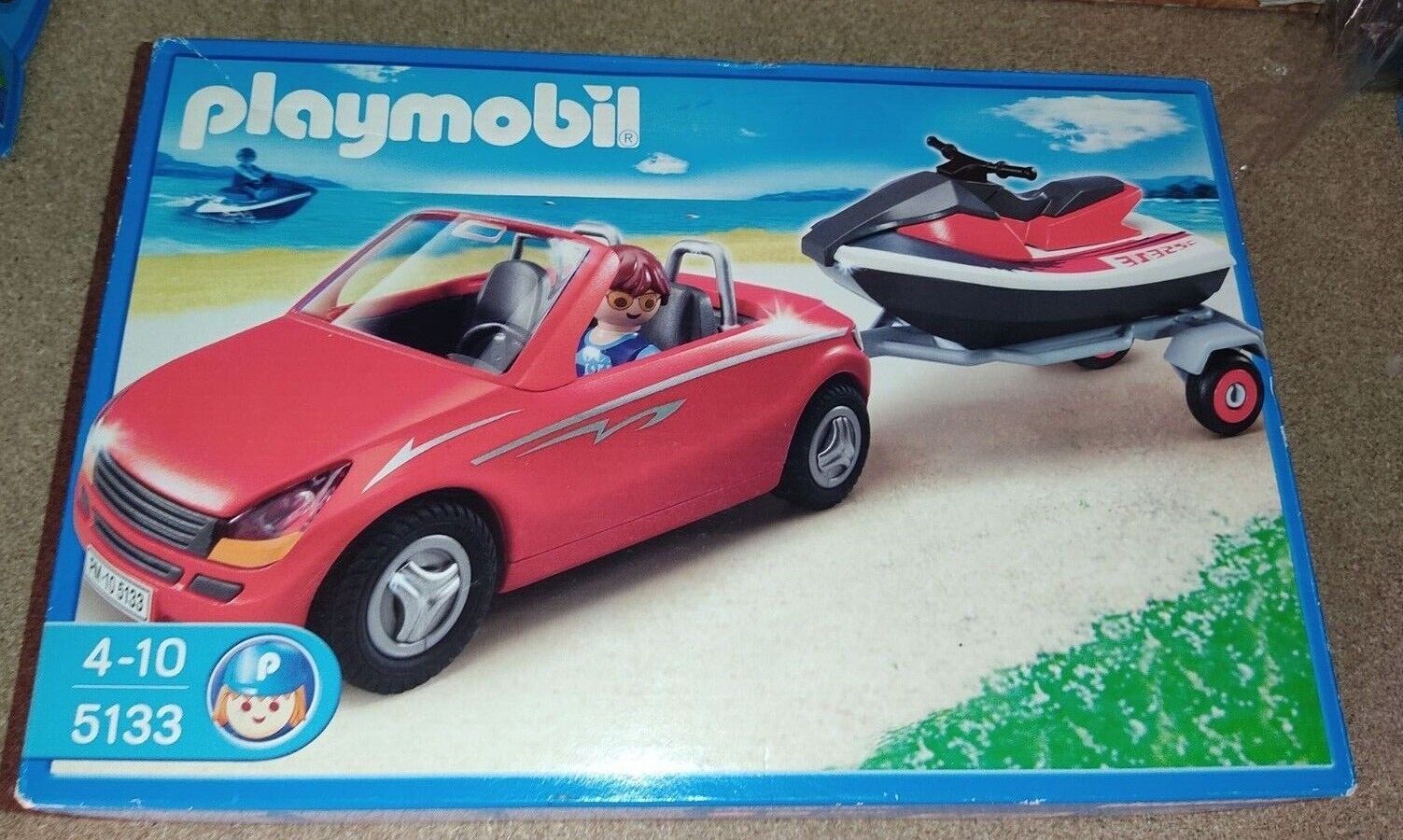 Playmobil 5223 - Voiture Avec Remorque Et Cheval - Jeu De Construction Enfant